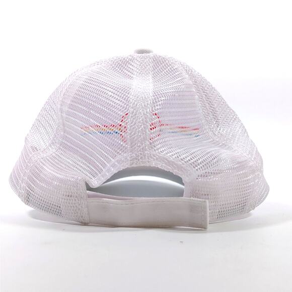 WALLY'S Trucker Hat Ball Cap Adult Adjustable Strapback White Mesh Back Logo - Picture 3 of 4